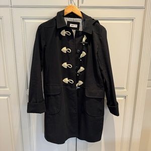 Jane Post toggle button rain coat